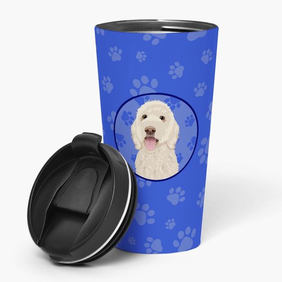 Doodle Cream #5  Stainless Steel 16 oz  Tumbler, Blue - Picture 1 of 4
